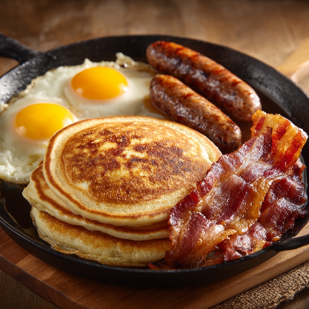 2.2.2.   2 Pancakes, 2 Eggs, 2 Bacon Strips, 2 Sausage Links